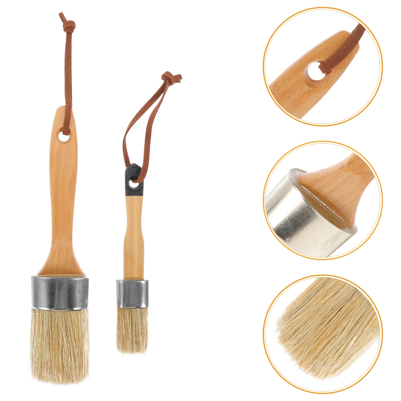 

2 Pcs Paint Brush Deck for Wood Stain Applicator Brushes Wallpaper Chalk Walls Painting Applying