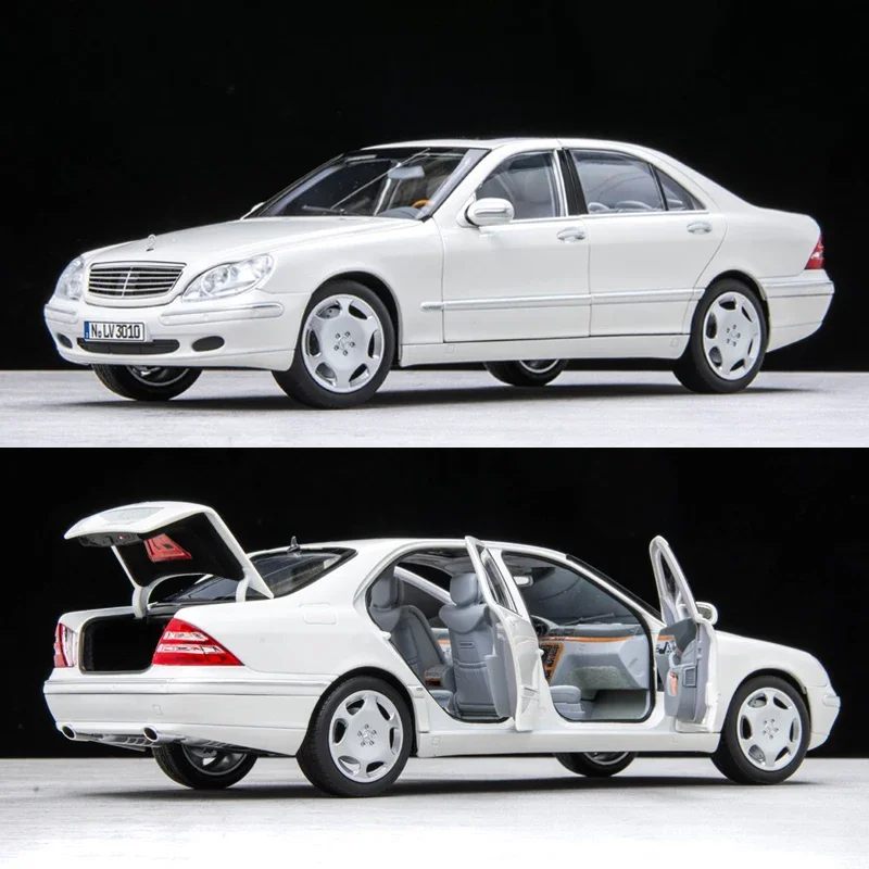 1:18 스케일 S 클래스 W220 S600 시뮬레이션 자동차 모델, 금속 다이 캐스트 장난감 합금 차량, 소장용 선물 컬렉션 기념품 쇼