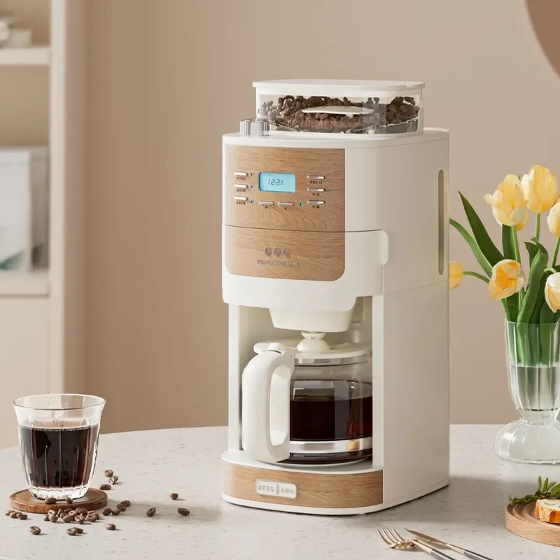 Integrated Bean Grinding American Coffee Machine Small Household Drip Coffee Machine Portable Coffee Machine Timer Function 6