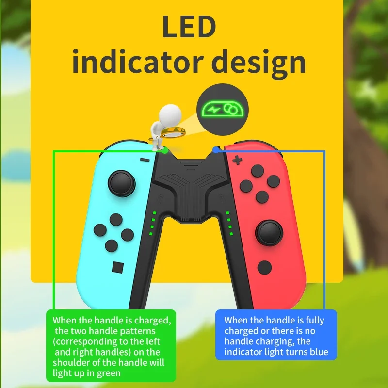 Aolion-Nintendo Switch用のミニUSB充電ドック,Type-Cポート付き