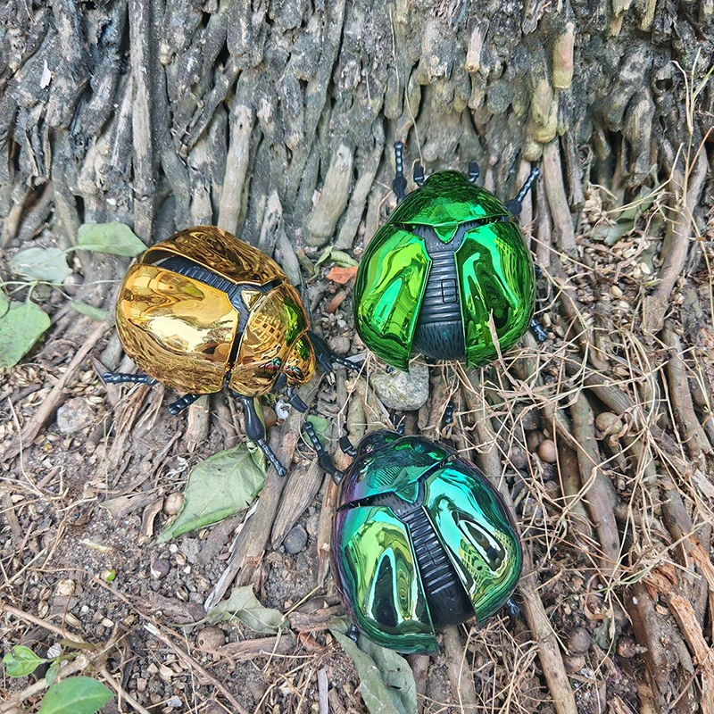 Scarab Beetle Children's Plastic Animals Toy Wind Up Beetle Bionic Toys Creative Prankster Animated Insect Model 1 Piece