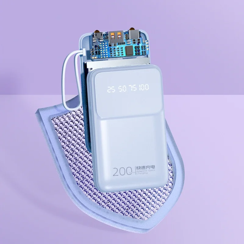 Batería externa portátil con carga rápida para iphone samsung xiaomi_voghion.com