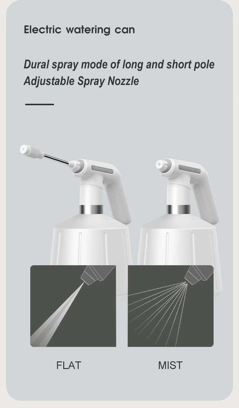 2L/2.5L Electric Plant Spray Bottle Automatic Watering Fogger USB Sanitizing Spr