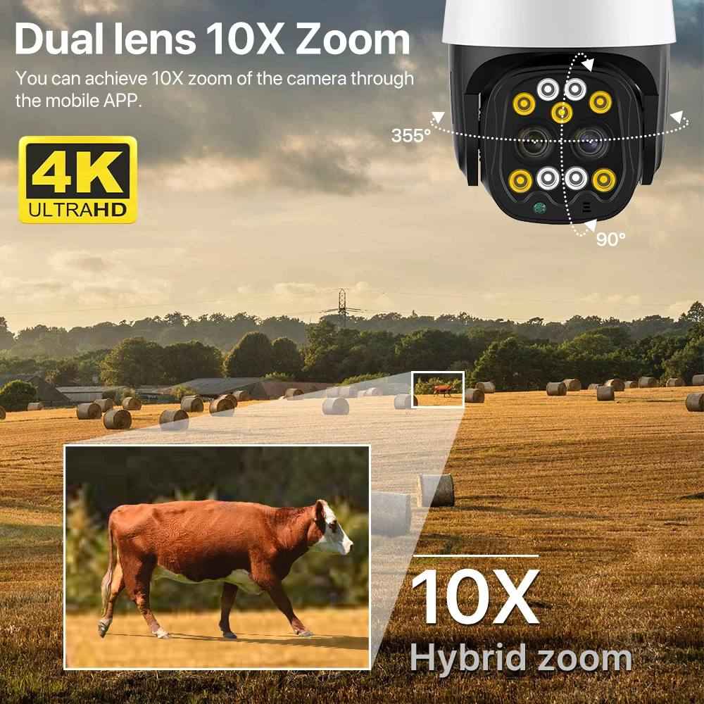 ߿ PTZ ī޶,   ī޶, ڵ  P2P  Camhi, 10X    IP ī޶, 4G SIM ī, 4K 8MP