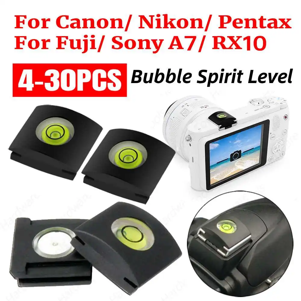 Camera Accessories 4PCS/Set Bubble Spirit Level Flash Hot Shoe Protector for Canon Nikon Pentax Sony A7/RX10