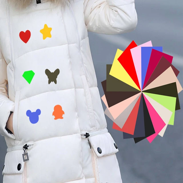 10 Color Down Jacket Patch Pastes Free of Cutting Self-adhesive Clothes  Cartoon Repair Subsidies Free of Ironing Tent Adhesive