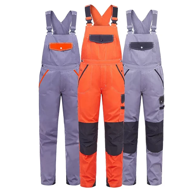 Plus Size Protective Bib Overalls with Multi Pockets