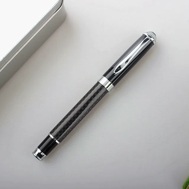 Luxury fiber Metal Ballpoint Pens School Business Office Signature Roller Pen Writing Student Stationery Supplies 2
