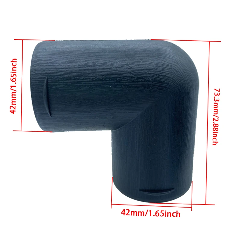 Air Vent Outlet Diesel Parking Heater 42MM L-Shaped Elbow Bend Ducting Pipe Exhaust Connector for Car Truck Camper
