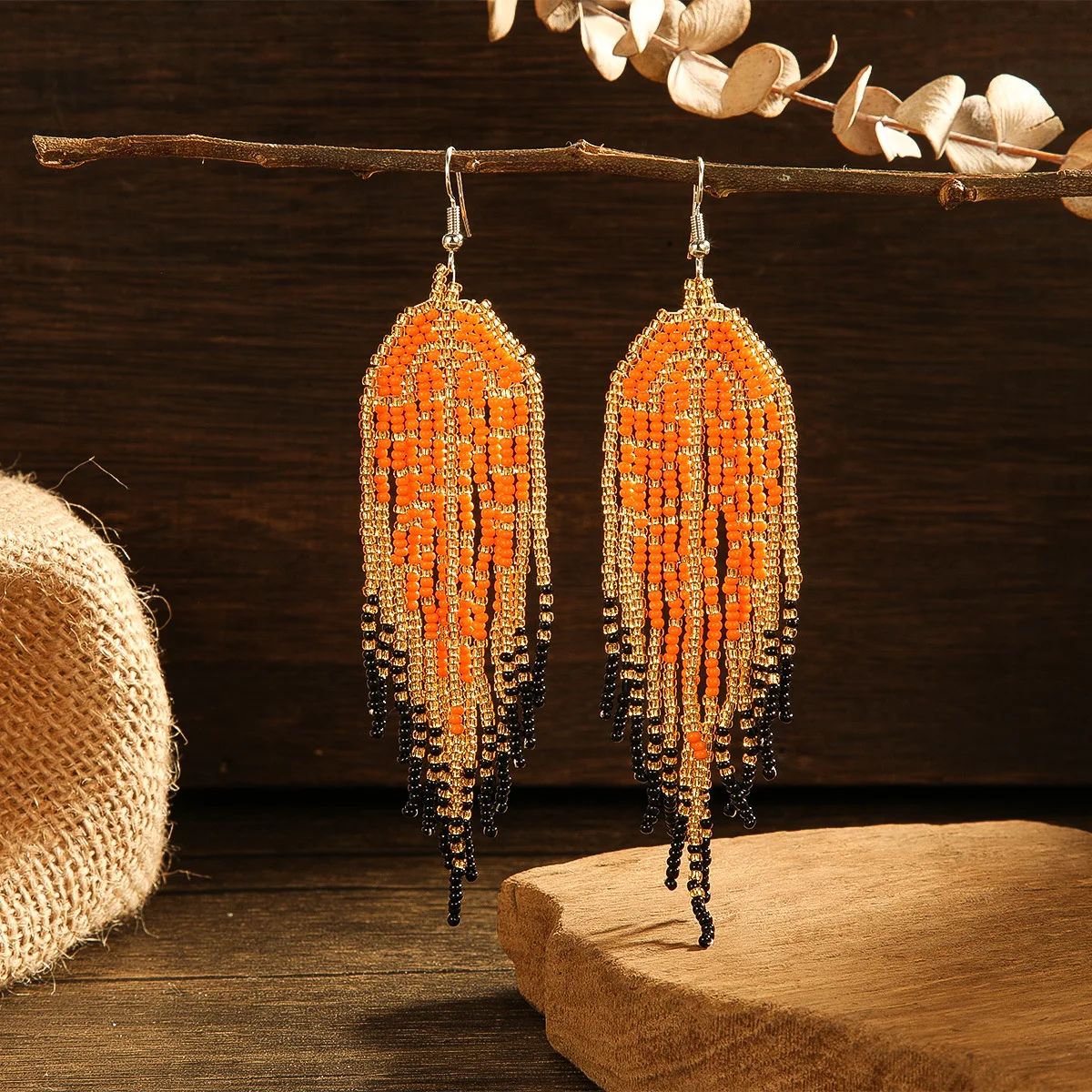 Серьги из бисера ручной работы с кисточками | AliExpress