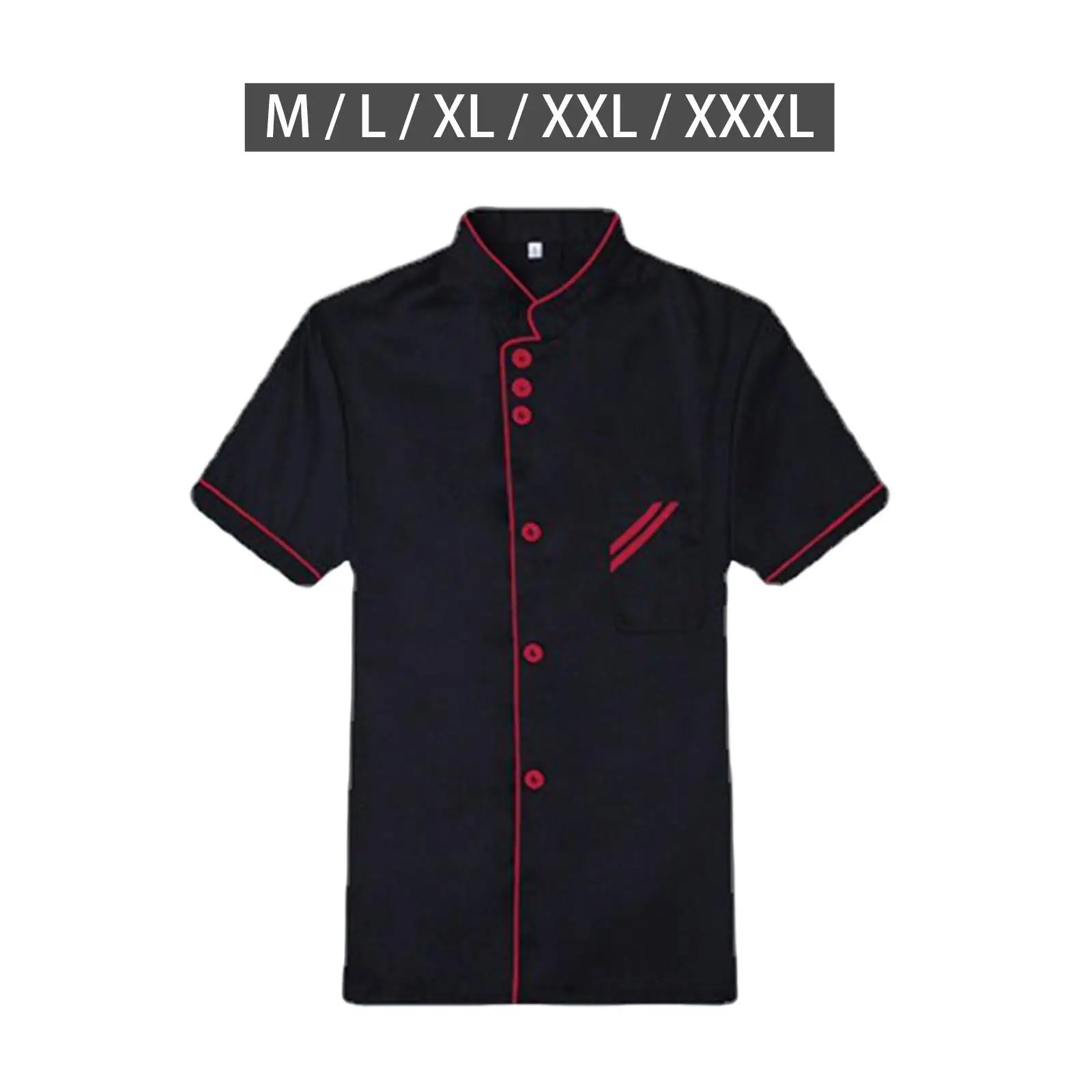 Chef Uniform Waiter Work Uniform Men Women Chef Jacket Shirt Apparel Summer Short Sleeve Top Waiter Waitress Workwear Chef Clothes for Cafe Catering