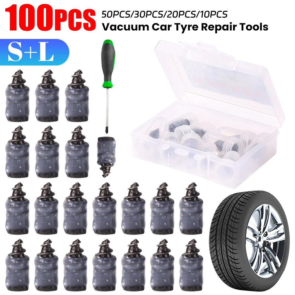 10-100PCS Universal Vacuum Car Tyre Repair Rubber Nail for