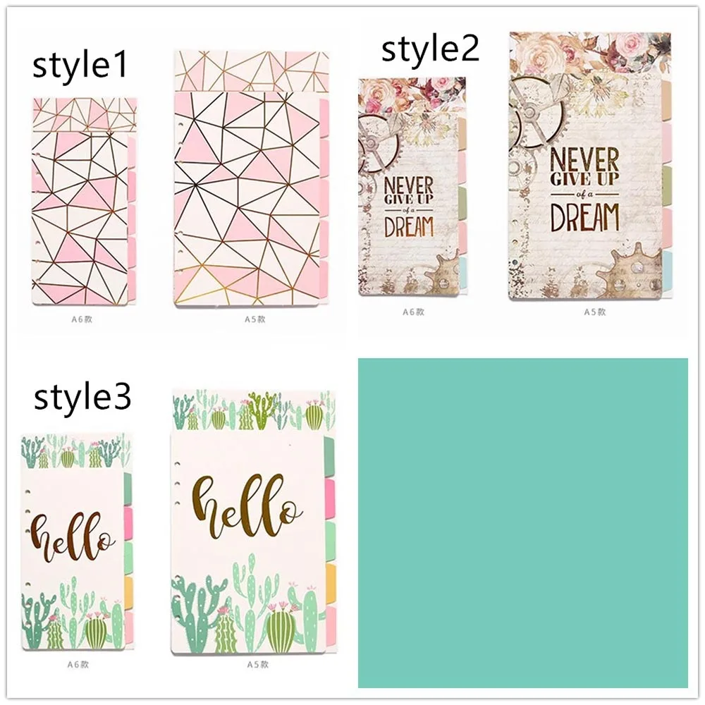 Paper Index Divider 5 Sheets for Binder