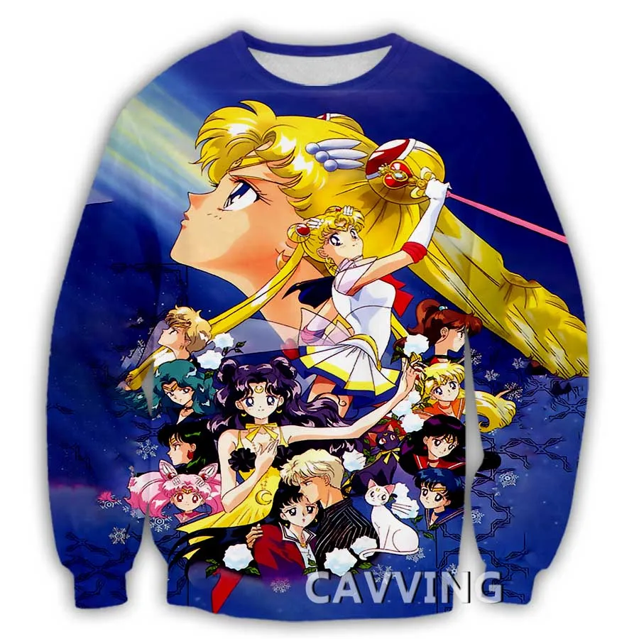 

Sailor Moon 3D Printed Crewneck Sweatshirts Harajuku Styles Tops Long Sleeve Sweatshirt Casual Sweatshirts MSN1