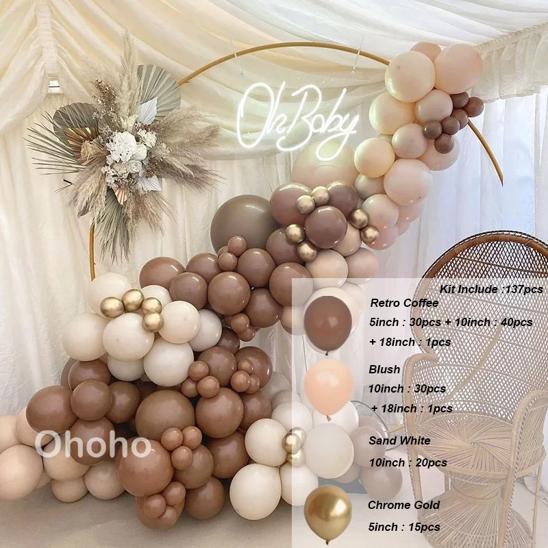 137pcs Brown Blush