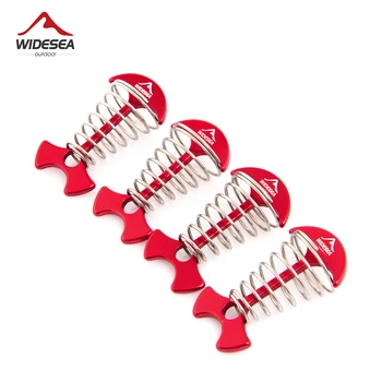Widesea 4Pcs/set Camping Adjustable Plank Spiral Shaped Fish Bone Deck Carabiner 1
