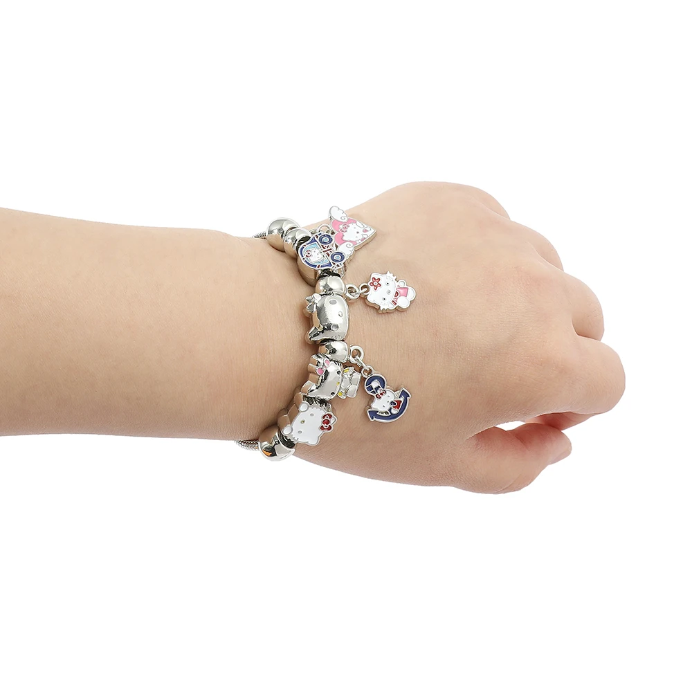 Sanrio 925 Silver Charm Fit Pandora Bracelet Hello Kitty Kuromi