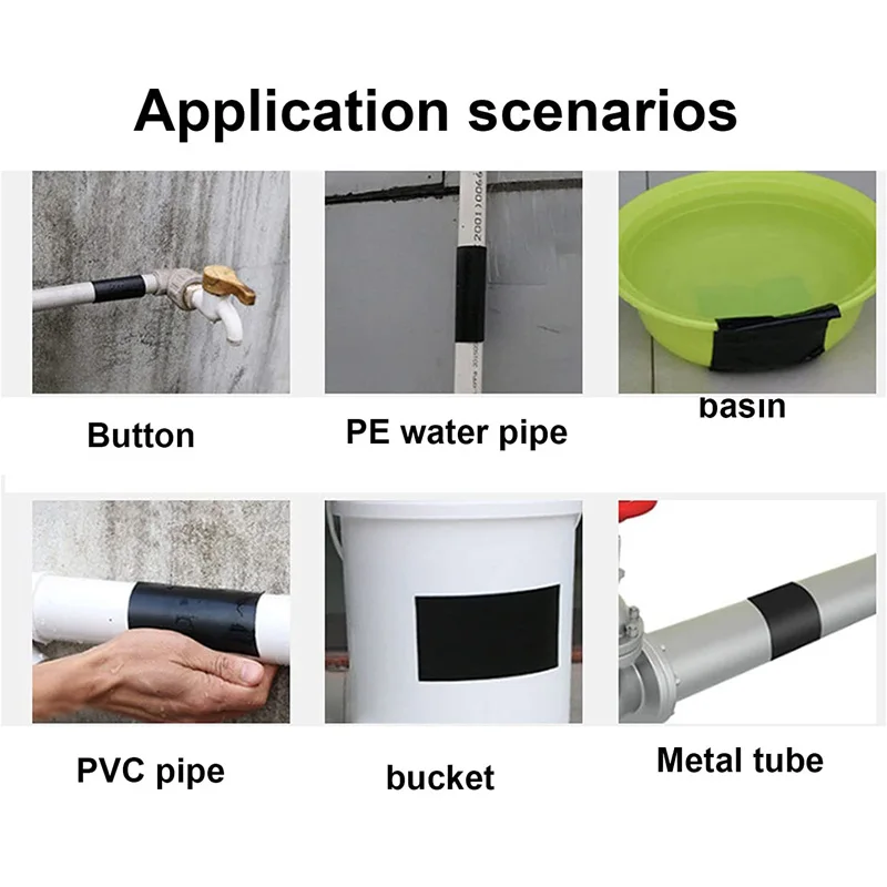 Swimming Pool Tape Adhesive Waterproof Sealing Leak Stopper Pipes Patch Holes Crack Butyl Sticker