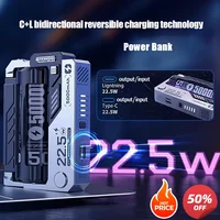 New Portable Power Bank Removable Replaceable Battteries 20000mAh 22.5W External Battery Charger Cases for iPhone Samsung Xiaomi 1