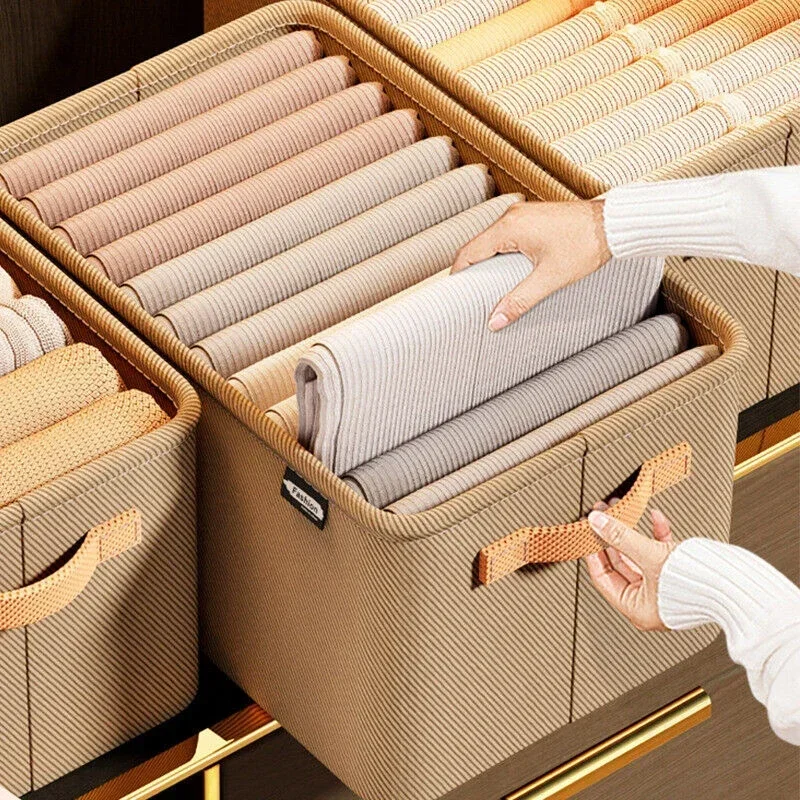 

Clothes Storage Basket Thickened Clothes Pants Storage Box Household Dormitory Closet Underwear Storage Supplies
