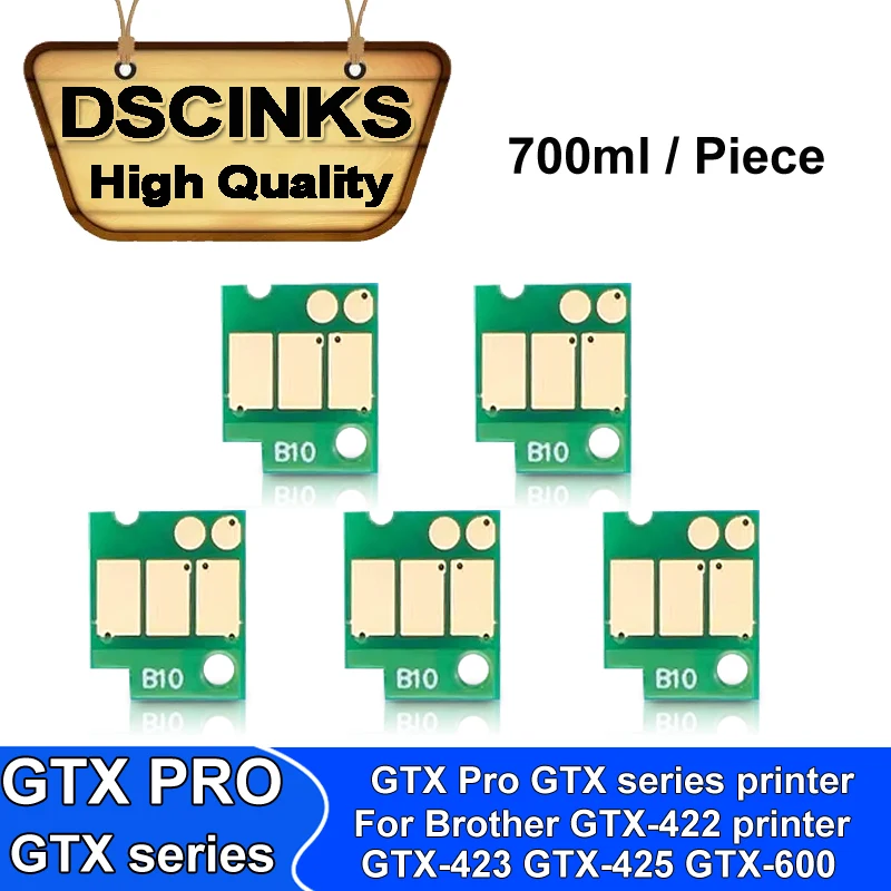 700ml One time chip For Brother GTX chip For Brother GTX-422 GTX-423 GTX-425 GTX-600 GTX PRO PRO printer 700ml ink bag Chip