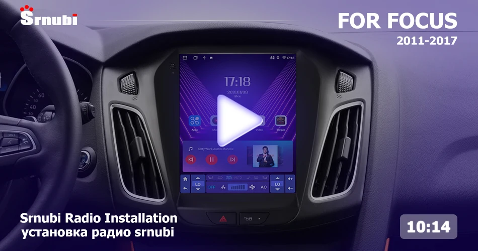 Srnubi 2 Din Android 11 Car Radio for Ford Focus 3 Mk 3 2011 2012 - 2019 Multimedia Video Player 2Din Carplay Auto Stereo DVD best dvd player for car headrest
