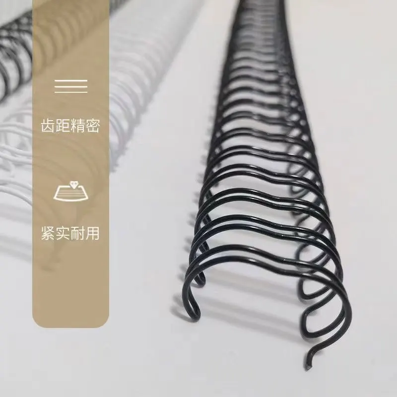 100pcs/Box 2:1 Pitch Metal YO Double Coil Calendar Binding A4 Binders Double Wire Loose-Leaf Notebook Spring Book Ring Accessory