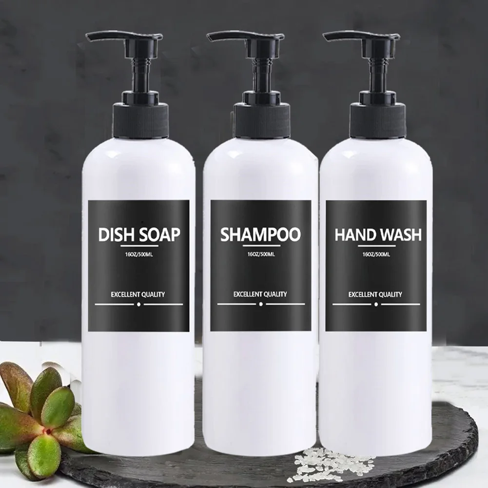 Refillable Pump Bottle Set for Bathrooms 2