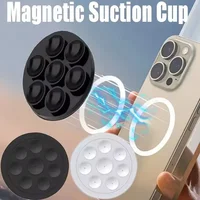 For Magsafe Magnetic Suction Cup Phone Holder Silicone Magnet Wall Mount CellPhone Stand Universal Bracket For IPhone 15 Samsung