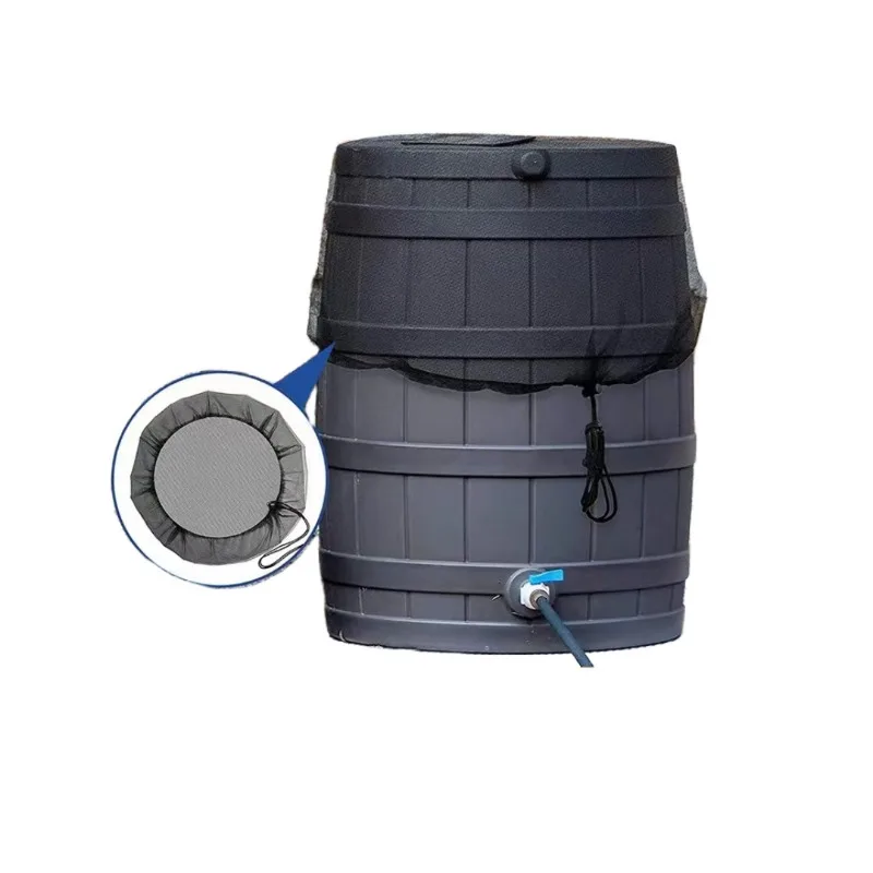 Rain Barrel Cover 60/80/85/90/95/100CM Mesh Cover Netting for Rain Barrels Water Collection Buckets Cover Water Tank Protection Lid Gardening Tool