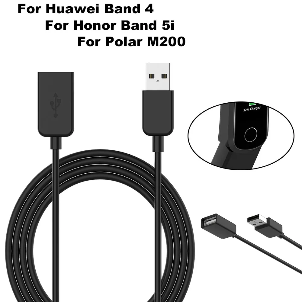 Cavo Di Ricarica Usb Dati Per Polar M200 Smart Watch 1M Caricatore Rapido Base Dock Base Per Huawei Band 4 Honor Band 5I