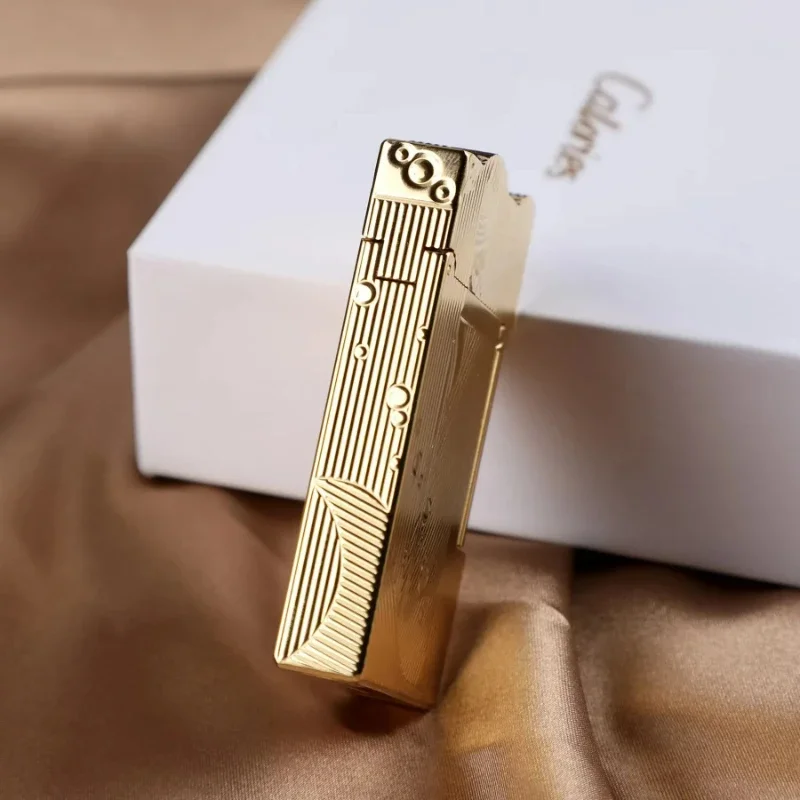 Gold Sleep Mermaid Pattern Vintage Lighter Cigarette Smoking Gas Lighters Classic Sound Metal Lighters Fire Men Collection 2