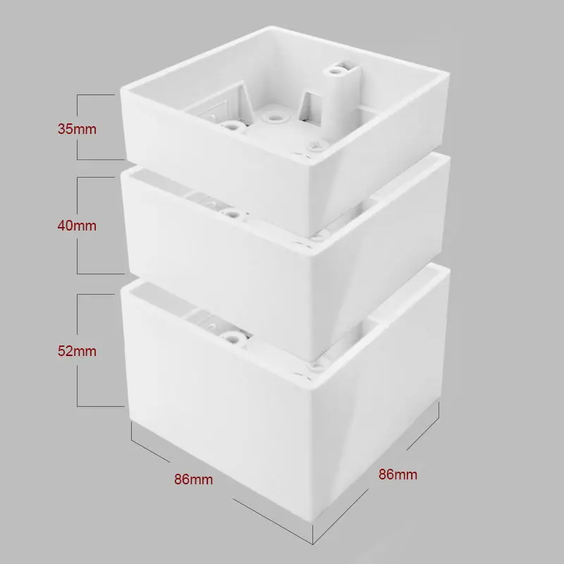 Switch box wall socket box Avoir wall external mounting box 86Type electrical switch socket junction connecting box square surface mounted installation