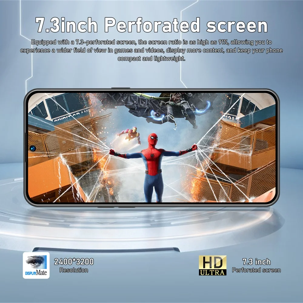 K-Touch Smartphone C27 Ultra Mobile Phones Android Cell Phone 7.3inch HD 22G+2TB 48MP Smartphone 7800mAh 4G 5G Dual SIM WIFI Unlocked Global