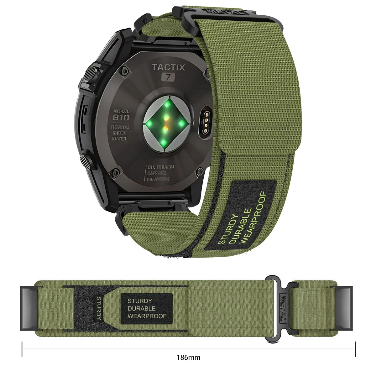 Sports Nylon Loop band for Garmin Watch Tactix 7Pro Fenix 7X 6X