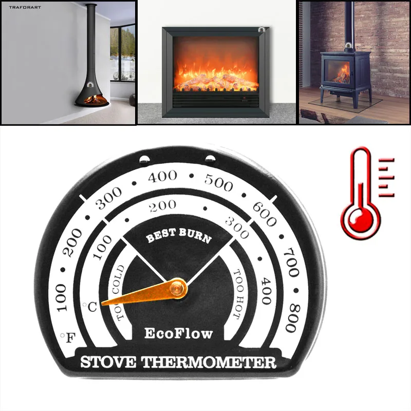 

Magnetic Fireplace Fan Stove Thermometer For Log Wood Burner Barbecue Oven Stove Burn Indicator Temperature Gauge Meter Tool