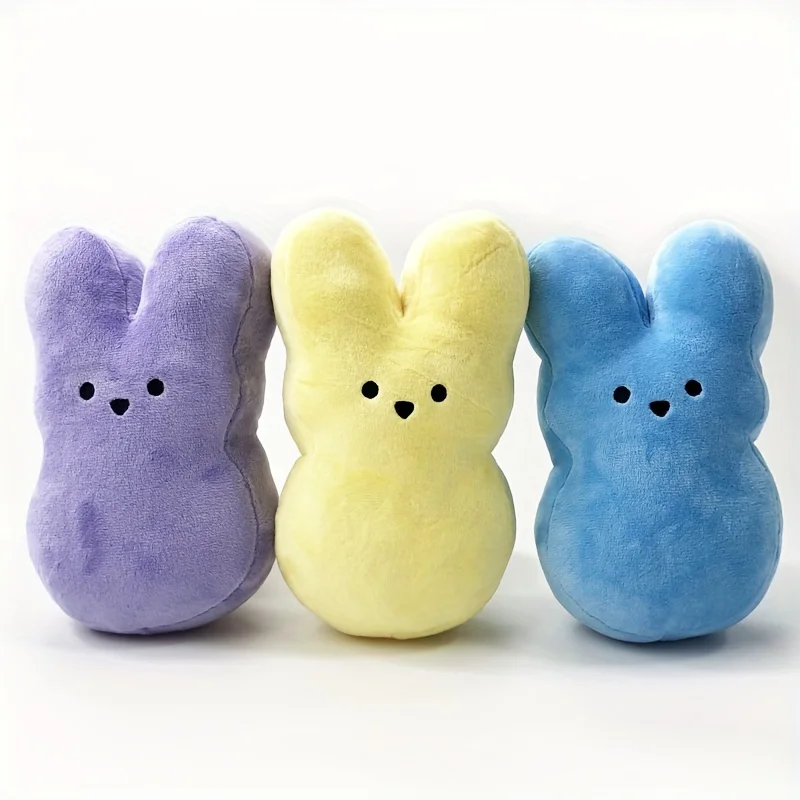 3pcs 3 colors/lot mini Easter Bunny Plush Toy Hand Figure Ornament Doll Doll Birthday Gift Short Plush PP Cotton easter gift 4