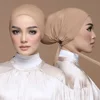 Jersey Soft Modal Muslim Turban Hat Inner Hijab Caps Islamic Underscarf Bonnet India Hat Female Headwrap Turbante Mujer 5