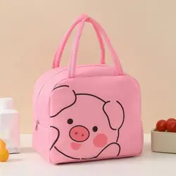 Stylish Cartoon Oxford Cloth Insulated Lunch Tote Bag (1)