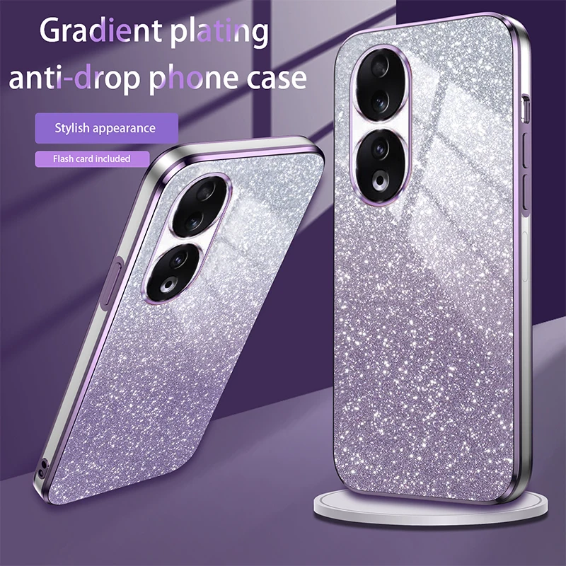 Glamorous Glitter Shiny Phone Case - Protective Back Cover with Plating Bling Finish