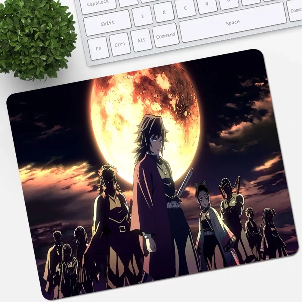 Anime Demon Slayer Kimetsu Non-slip Lockedge Gaming Mouse Pad Gamer Desk Mat Keyboard Pad Decoration Mause Pad Deskpad HomeDecor 2