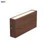IWHD Simple Art LED Wall Light Sconce Indoor Bedroom Restaurant Living Room Walnut Wood Nordic Comtemporary Bedside Lamp Lampara 1