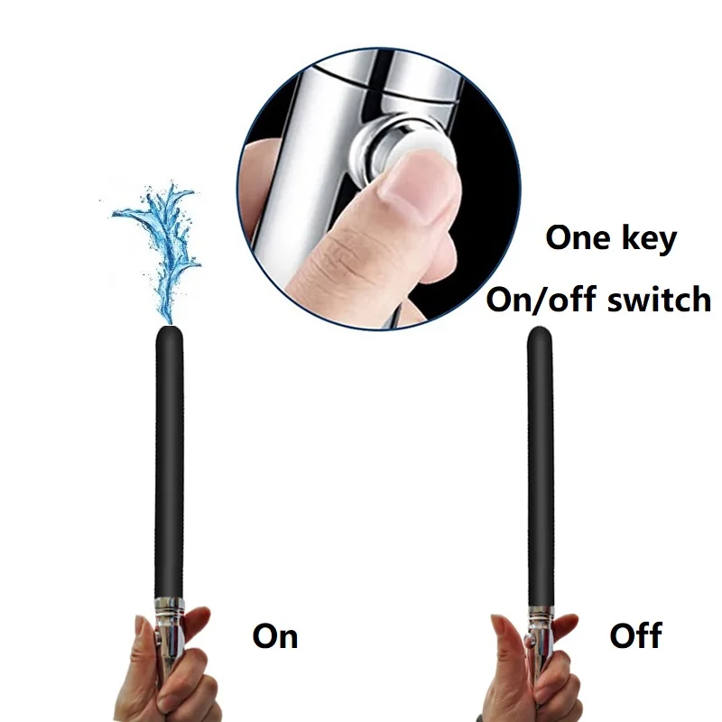 SiliconeLongBidetDoucheEnemaSyringeShowerCleaningHeadSetMetalSwitchFaucetAttachment