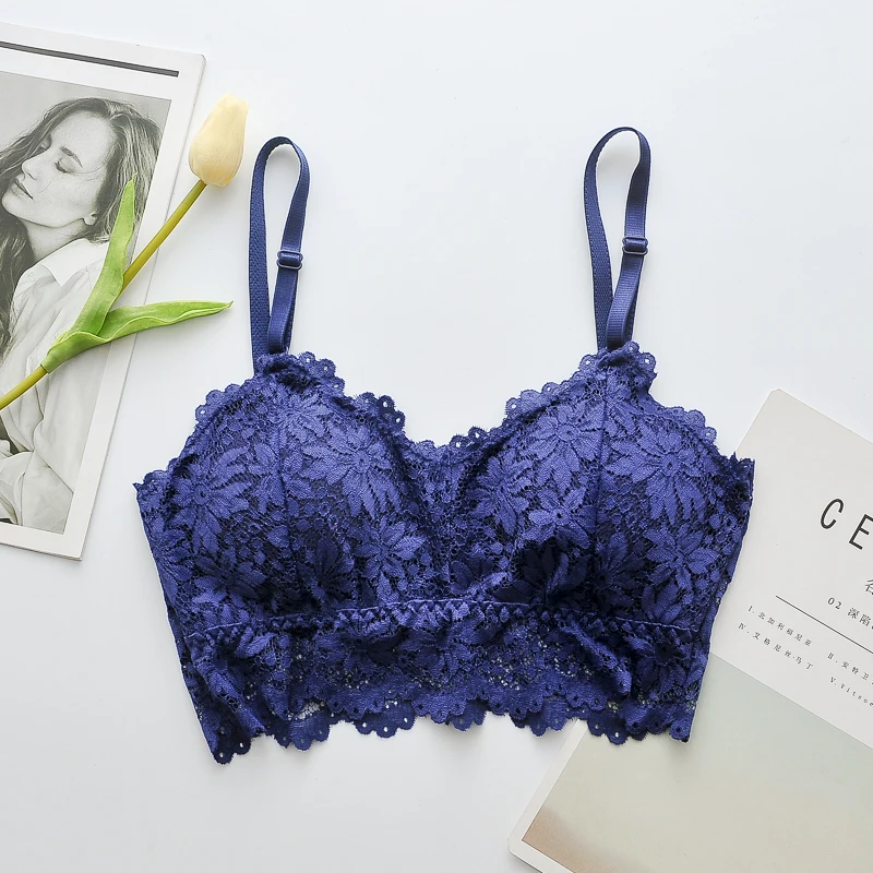 

Lace the back wrapped chest underwear female bra v-neck sports vest underwear that wipe a bosom