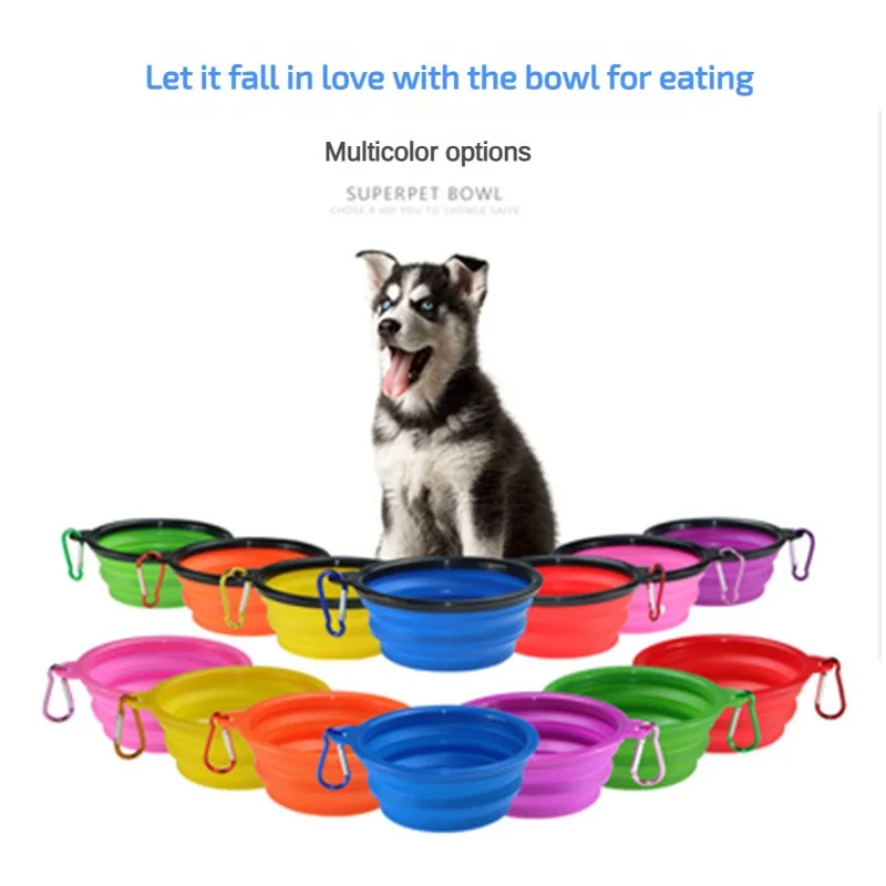 

Portable Silicone Foldable Bowl for Large Dog Feeding Outdoors - The Perfect Solution for On-the-Go Pet OwnersIntroducing our i