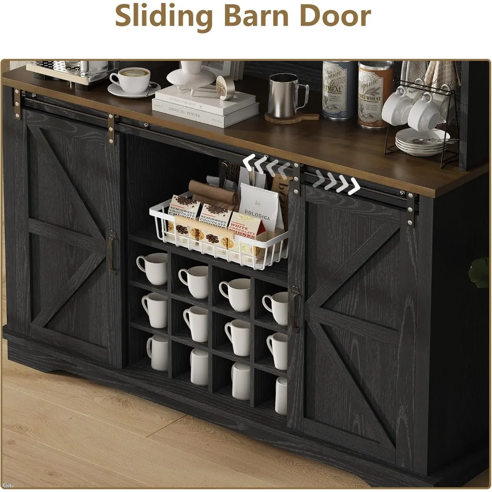 Farmhouse Coffee Bar Cabinet 5