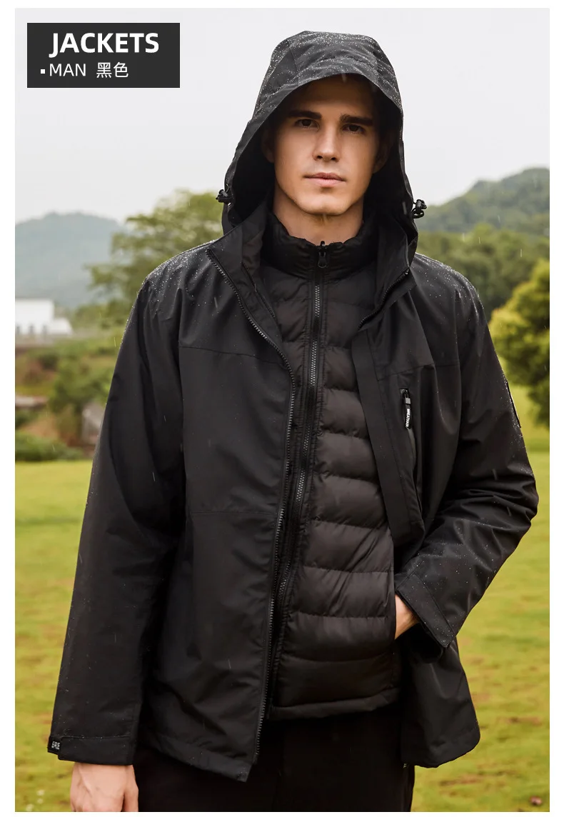 2022 Three-in-one Plus Fleece Two-piece Windproof Waterproof Warm Autumn Winter Outdoor Tide Brand Jackets for Men Women Jackets