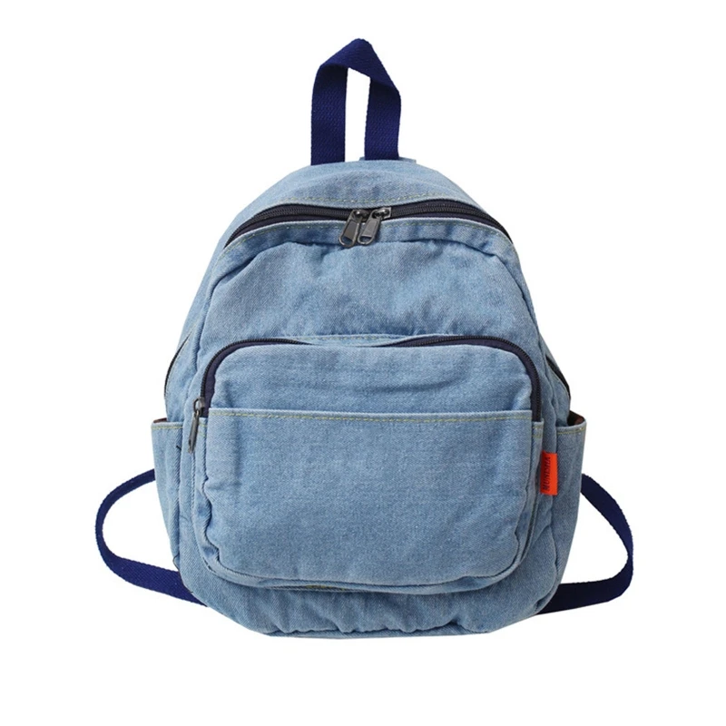 2022 New Women Vintage Denim Jeans Backpack Fashion Ladies Daily Simple  Handbag High Quality Travel Teenager Girls Shoulder Bag