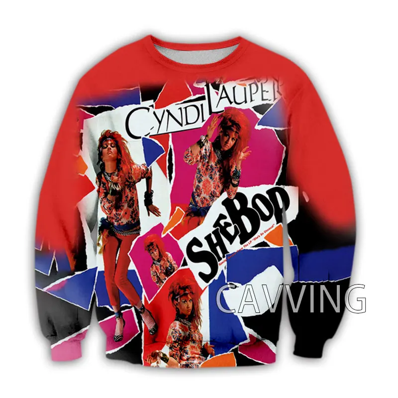 

New Fashion Women/Men's 3D Print Cyndi Lauper Crewneck Sweatshirts Harajuku Styles Tops Long Sleeve Sweatshirts