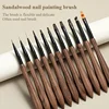 Japanese Style Sandalwood Pole Manicure Brush Manicure Light Therapy Color Painting Flower Pen Faint Dye Gradient Sweeping Pen 1